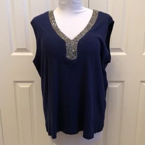 Bling sleeveless top